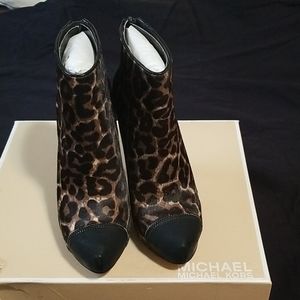 Platform Leopard Booties